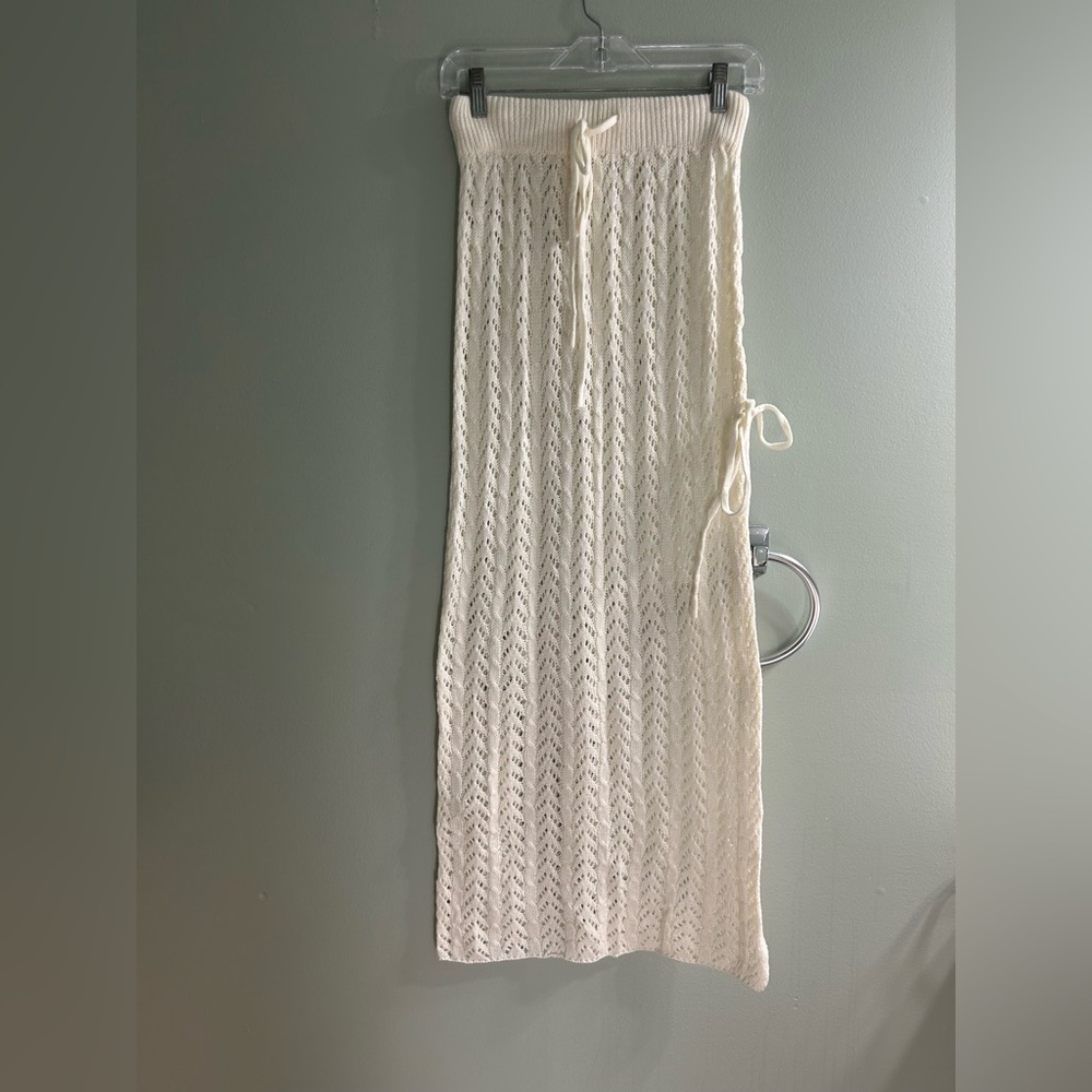 12th tribe knit crochet skirt beach coverup s/m - Picture 4 of 7
